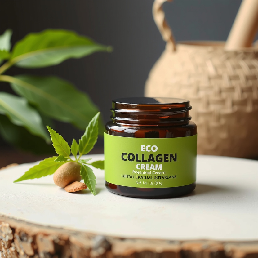 Natural collagen cream for skin firmness and elasticity