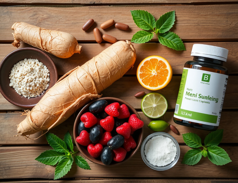 Natural ingredients for men's supplements
