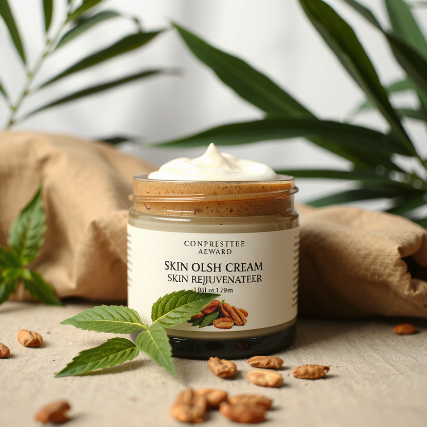 Skin rejuvenation cream with botanical extracts